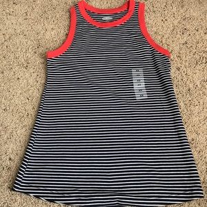Navy and white stripe tank